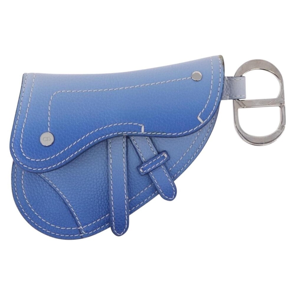 Christian Dior Saddle Wristlet Clutch Leather